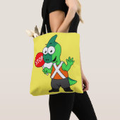パララウロフォスイラストレーション交通監視員 トートバッグ (クローズアップ)