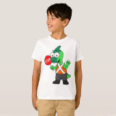 パララウロフォスイラストレーション交通監視員 Tシャツ (正面フル)