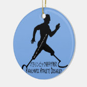 パラリンピックアスリート障害Tシャツ セラミックオーナメント (左)