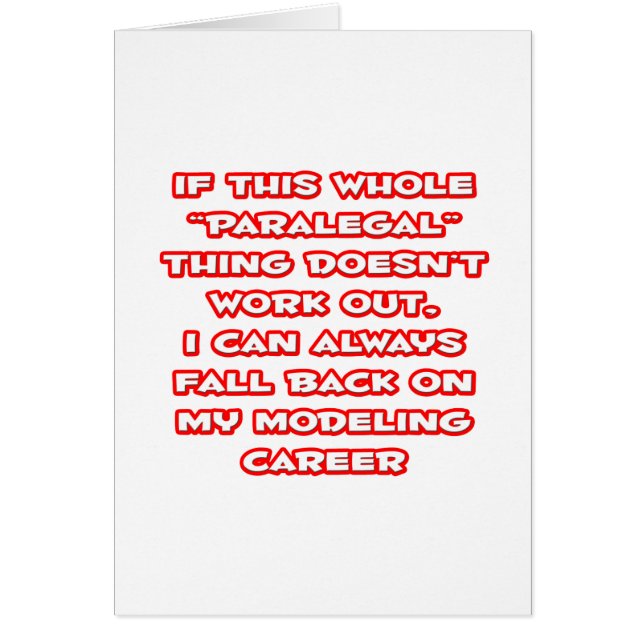 パラリーガルのユーモア…モデリングのキャリア (正面)