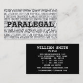 パラリーガル法律用語の名刺 名刺 (正面/裏面)