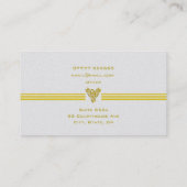 パラリーガルDAsのオフィスの贅沢な金ゴールドは、フェニックス縞で飾ります 名刺 (裏面)