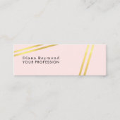 パラレルモダンフェイク金ゴールドストライプフェアピンク スキニー名刺 (正面)