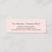 パラレルモダンフェイク金ゴールドストライプフェアピンク スキニー名刺 (裏面)