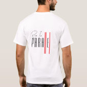 パラレルランニングミニマリストデザイン Tシャツ (裏面)