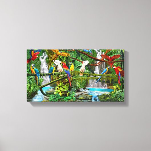 パラロッツ・イン・パラダイス キャンバスプリント (正面)