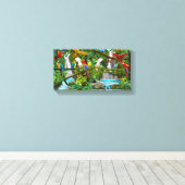 パラロッツ・イン・パラダイス キャンバスプリント (インサイチュ (ウッドフロア))