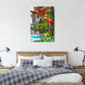 パラロッツ・イン・パラダイス キャンバスプリント (インサイチュ (寝室))