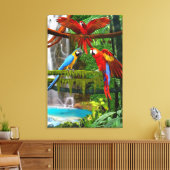 パラロッツ・イン・パラダイス キャンバスプリント (インサイチュ (リビング))