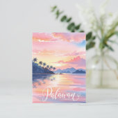 パラワンフィリピン水彩旅行 ポストカード (スタンド正面)