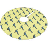 パラワン孔雀キジ鳥の漫画イラストレーション ブラッシュドポリエステルツリースカート (アングル)