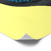 パラワン孔雀キジ鳥の漫画イラストレーション ポスター (角)