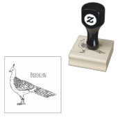 パラワン孔雀キジ鳥の漫画イラストレーション ラバースタンプ (押印)