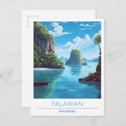 パラワン・フィリピンヴィンテージ旅行 ポストカード (正面/裏面)