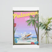 パラワン・フィリピン航空ポスター 便箋 (スタンド正面)