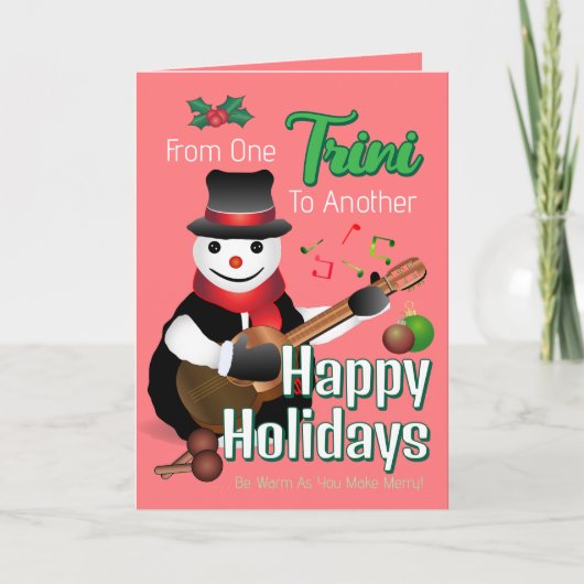 パランおもしろいデロ雪だるまクリスマス シーズンカード (正面)