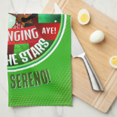 パランセレノフェリズナビダオングリーン キッチンタオル (四つ折り)