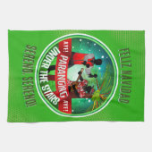 パランセレノフェリズナビダオングリーン キッチンタオル (横)