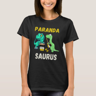 パランダサウルス 恐竜 ガリフナ ドラム で演奏 Tシャツ