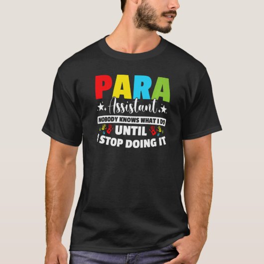 パラ先生アシスタント対人教育者 Tシャツ (正面)