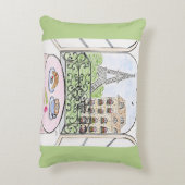 パリお洒落とエッフェルタワー アクセントクッション (裏面(縦))