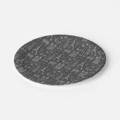 パリお洒落ドードルズパターン ペーパープレート (アングル)