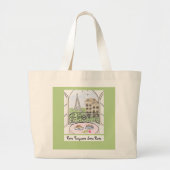 パリお洒落ーとエッフェルタワーALWAYS PARIS ラージトートバッグ (正面)