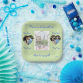 パリお洒落ーエッフェルタワービソキスPHOTO ペーパープレート (パーティー)