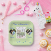 パリお洒落ーエッフェルタワービソキスPHOTO ペーパープレート (パーティー)