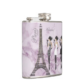 パリお祝いフラスクオンパープルマーブル フラスク (右)