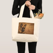 パリからの郵便はがき ラージトートバッグ (正面(商品))