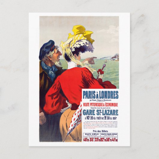 パリからロンドンへ ポストカード (正面)
