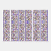 パリかわいらしキリ、パープル、ピープス紙 ラッピングペーパーシート (正面)