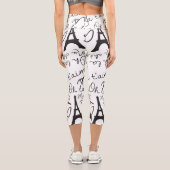 パリかわいらしシック白黒 カプリレギンス (裏面)