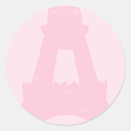 パリかわいらしステッカー ラウンドシール (正面)