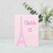 パリかわいらしテーブル番号 ポストカード (スタンド正面)
