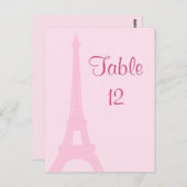 パリかわいらしテーブル番号 ポストカード (正面/裏面)