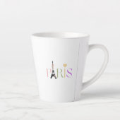 パリかわいらしー文字&エッフェルタワーラテコーヒーマグ カフェラテマグ (右)