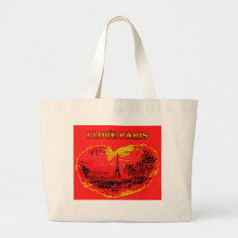 パリが大好きなトートバッグ ラージトートバッグ