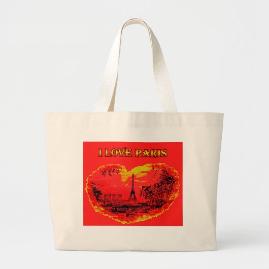 パリが大好きなトートバッグ ラージトートバッグ (正面)