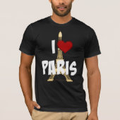 「パリが大好き」エッフェルタワー Tシャツ (正面)