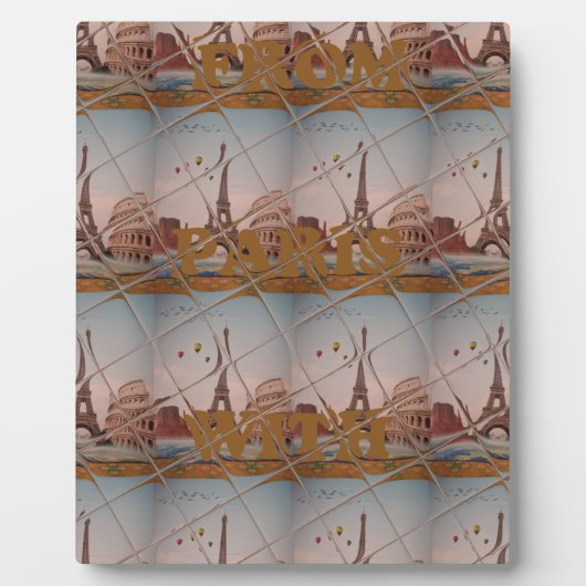 パリが大好き (I Love Paris) フォトプラーク (正面)