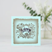 パリが繁栄する渦巻きビクトリアンブライダルシャワー 招待状 (スタンド正面)