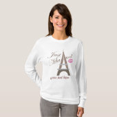 パリたった今結婚しました Tシャツ (正面フル)