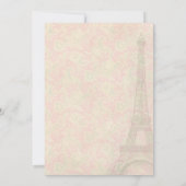 パリでのヴィンテージスタイルの結婚式　保存日付のお知らせ セーブザデート (裏面)