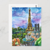 パリでの愛 ポストカード (正面/裏面)