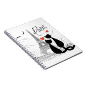 パリでの猫の愛 ノートブック (右側)