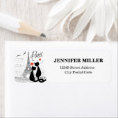 パリでの猫の愛 ラベル (インサイチュ)