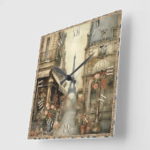 パリではみすぼらしいシック スクエア壁時計 (傾斜)