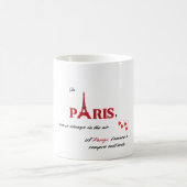 パリでは愛は常に空中にある コーヒーマグカップ (中央)